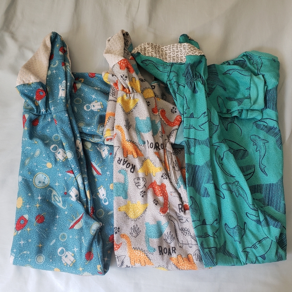 3 Piece Footies Set Onesie Pajamas, Boys & Girls, Mon Petit 3t, Carters 4t